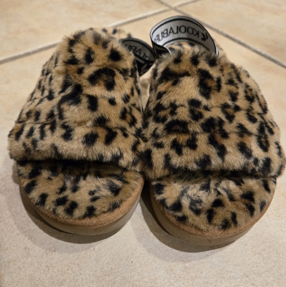 Koolaburra By Ugg Fuzz N ll Chetah Back Strap Slippers Sandals 8 - Picture 5 of 10